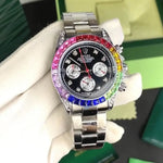 image, Rolex Rainbow Daytona Silver