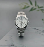 image, Rolex Oyster Perpetual Silver” UNIQUE VERSION” White Dial.