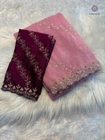 image, Marvellous Wedding Wear Pure Crunchy Silk Embroidery Work Fancy Desginer Saree With Blouse