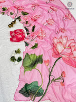 image, Latest Function Wear Multicolor Soft Chiffon Print Embroidery n Hand Work Fancy Designer Saree With Blouse