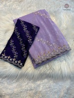 image, Marvellous Wedding Wear Pure Crunchy Silk Embroidery Work Fancy Desginer Saree With Blouse