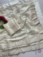 image, New Partywear Soft Jimmy Chu Silk Heavy Zarkan Diamond Work Fancy Designer Saree With Blouse Piece