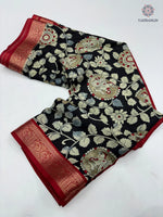 image, Bloosom Party Wear Pure Mangalkari Viscose Silk Print n Weaving Work Fancy Designer Saree For Women