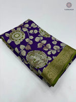 image, Bloosom Party Wear Pure Mangalkari Viscose Silk Print n Weaving Work Fancy Designer Saree For Women