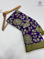 image, Bloosom Party Wear Pure Mangalkari Viscose Silk Print n Weaving Work Fancy Designer Saree For Women