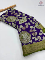 image, Bloosom Party Wear Pure Mangalkari Viscose Silk Print n Weaving Work Fancy Designer Saree For Women