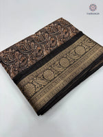 image, Gorgeous Pure Dola Crush Silk Print With Designer Jacquard Work Fancy Designer Festive Wear Saree