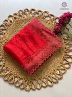 image, New Partywear Soft Jimmy Chu Silk Heavy Zarkan Diamond Work Fancy Designer Saree With Blouse Piece