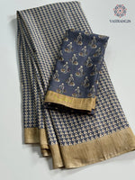 image, Charming Party Wear Malbhari Silk Printed Work With Golden Broad Border Fancy Designer Saree For Women