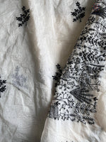 image, Latest Party Wear off White Colour Chanderi Cotton Heavy Embroidered n Tussels Work Fancy Saree With Blouse