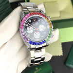 image, Rolex Rainbow Daytona Silver