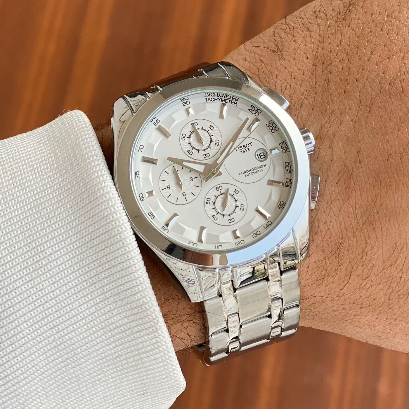 Tissot 1853 silver & White