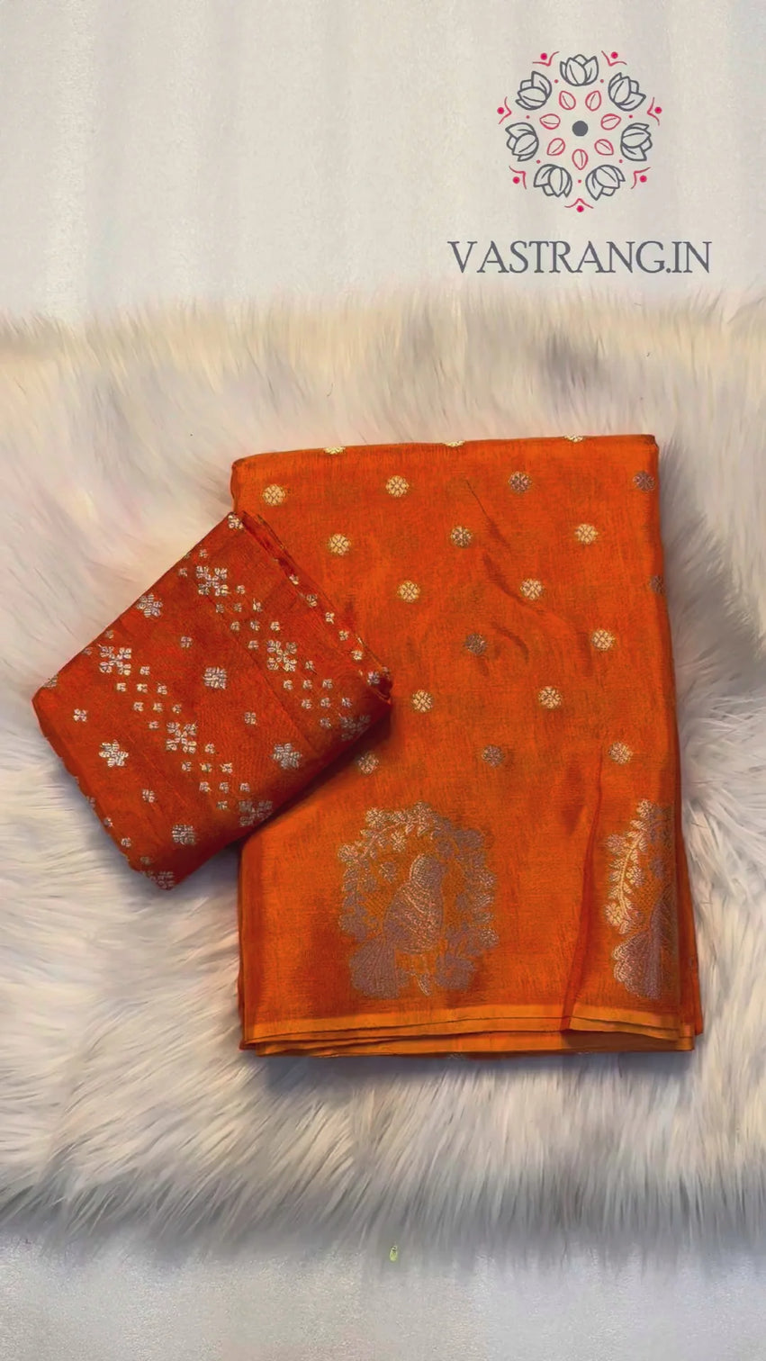 Dazzling Party Wear Pure Soft Viscose Crape Silk Zari Chit Palllu n Pichwari Border Fancy Designer Saree With Blouse