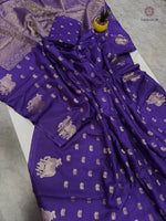 image, New Festive Wear Purple Color Viscose Georgette Jacquard Weaving Work Fancy Designer Saree
