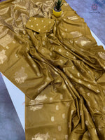 image, New Wedding Wear Pure Soft Viscose Crape Silk Zari Chit Palllu n Pichwari Border Fancy Designer Saree With Blouse
