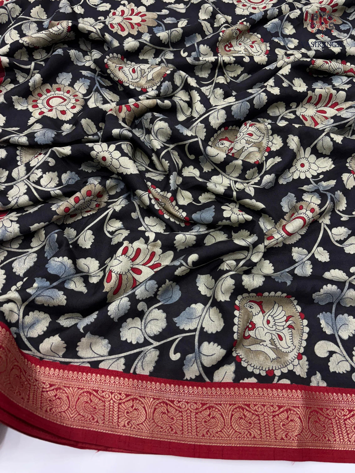 Bloosom Party Wear Pure Mangalkari Viscose Silk Print n Weaving Work Fancy Designer Saree For Women