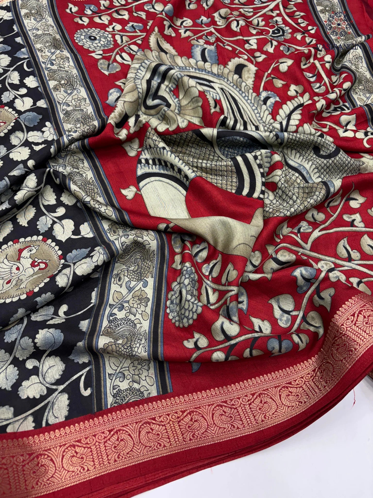 Bloosom Party Wear Pure Mangalkari Viscose Silk Print n Weaving Work Fancy Designer Saree For Women
