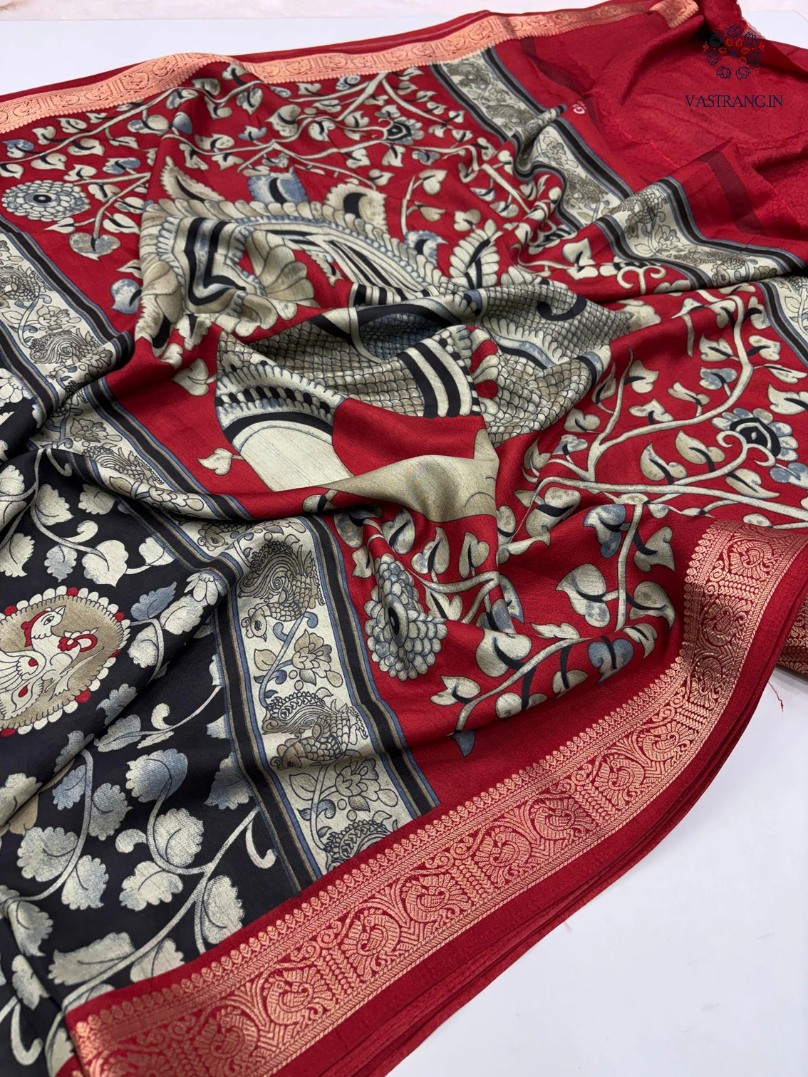 Bloosom Party Wear Pure Mangalkari Viscose Silk Print n Weaving Work Fancy Designer Saree For Women