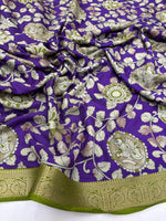 image, Bloosom Party Wear Pure Mangalkari Viscose Silk Print n Weaving Work Fancy Designer Saree For Women
