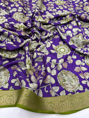 Bloosom Party Wear Pure Mangalkari Viscose Silk Print n Weaving Work Fancy Designer Saree For Women