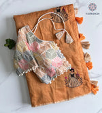 image, Gorgeous Party Wear Chanderi Cotton Embroidery n Tussels Work Fancy Designer Festive Wear Saree With Stitched Blouse
