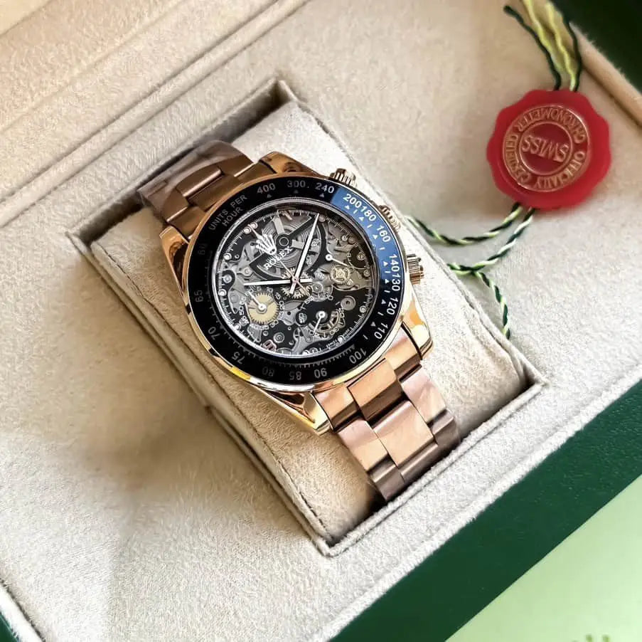 ROLEX DAYTONA SKELETON BLACK DIAL